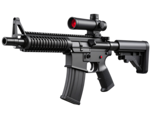 assault rifle isolated on white