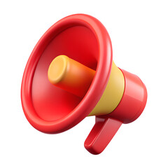 3D Red Megaphone Icon