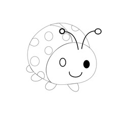 Detailed beetle illustration in vector line art style. Great for biology projects, insect-themed designs, nature graphics, or educational content. Clean and sharp with natural anatomy.