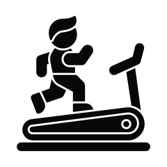 Treadmill running Vector Icon which can easily modify or edit