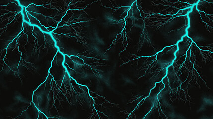 Bright lightning bolts illuminate dark sky during a storm