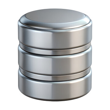 3D Silver Database Icon
