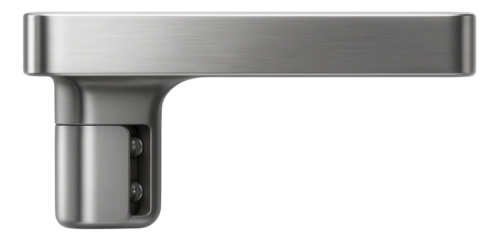 Compact corner brace with a concealed mounting system for hidden support in minimalist design.