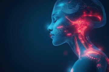 AI Neural Network Human Brain Technology Concept