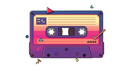 cassette tape isolated on white