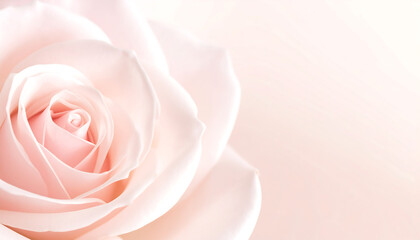 Fototapeta premium Soft pink rose with delicate petals, showcasing gentle gradient background that enhances its beauty and elegance
