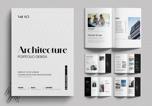 Modernist Architectural Portfolio Layout
