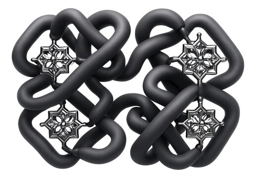 Hemoglobin molecule model displaying heme groups and globin chains