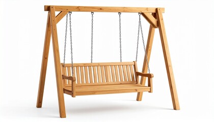 wooden chair isolated on white