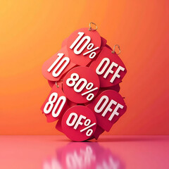 red percent sign