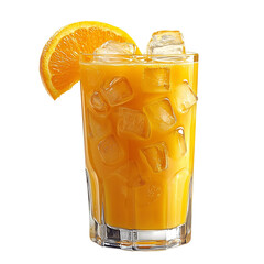 Orange Juice Splash With Ice Cubes 
