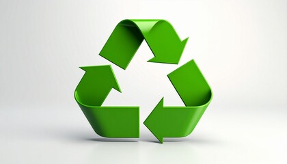 recycle symbol on white background
