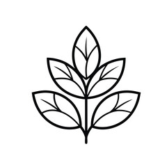 Green leaf vector illustration icon