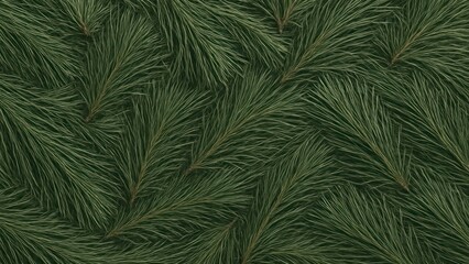Lush green pine needle pattern.