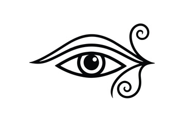 Obraz premium Eye of Horus with filigree embellishments delicate ornate design vector art illustration