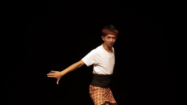 Dynamic Male Dancer on Stage