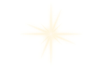 Golden Starburst with Transparent Background for Design Elements and Overlays