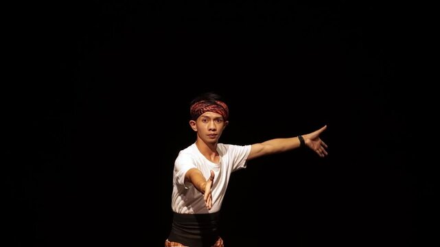 Expressive Male Dancer on Stage