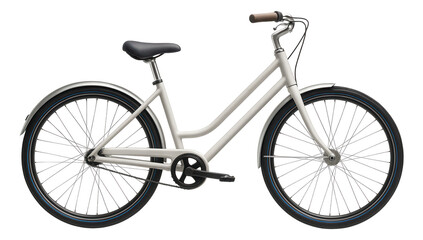 Step-through city bike with a single horizontal top tube