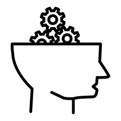 Person development management icon. Illustration vector