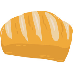 National Sourdough Bread Day. National Sourdough Bread Day Vintage Illustration Bakery Food Art. Hard bread with a soft inside typical of French bread on beige background.