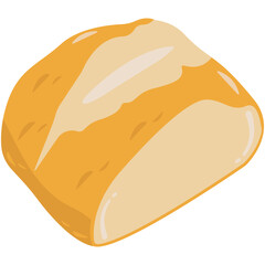 National Sourdough Bread Day. National Sourdough Bread Day Vintage Illustration Bakery Food Art. Hard bread with a soft inside typical of French bread on beige background.