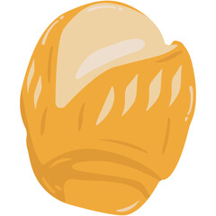 National Sourdough Bread Day. National Sourdough Bread Day Vintage Illustration Bakery Food Art. Hard bread with a soft inside typical of French bread on beige background.