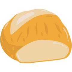 National Sourdough Bread Day. National Sourdough Bread Day Vintage Illustration Bakery Food Art. Hard bread with a soft inside typical of French bread on beige background.