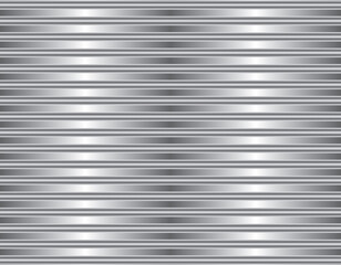 Metallic silver industrial metal background with horizontal bars. Abstract metallic silver backdrop. Silver shiny metal