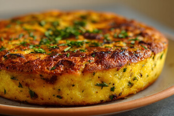 Paraguayan Sopa Paraguaya Infused with Fresh Herbs