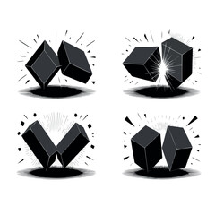 Shattering Cubes: An Explosive 3D Vector Collision Series