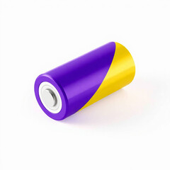 Green Rechargeable Battery Isolated on White | Sustainable Energy 3D Render