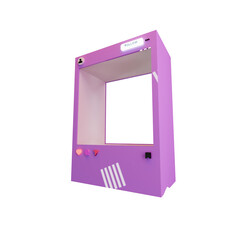 pink Instagram Post 3d photo frame side angle