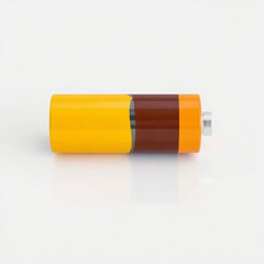 Green Rechargeable Battery Isolated on White | Sustainable Energy 3D Render