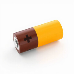 Green Rechargeable Battery Isolated on White | Sustainable Energy 3D Render
