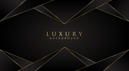 luxurious black background with diagonal gold lines. Simple halftone backdrop. Luxury and elegant style template. Suitable for covers, posters, ads, banners