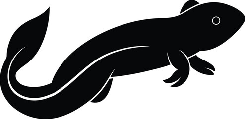 vector illustration of a silhouette of a dragon