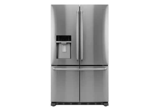 Isolated Stainless Steel French Door Refrigerator with Water Dispenser