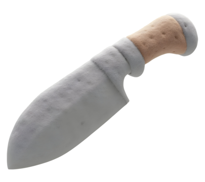 Ancient stone knife, essential primitive tool for rugged survival situations