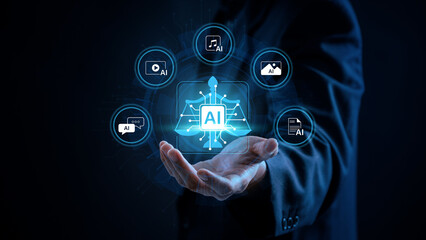 Ethical AI platform creating diverse content formats such as text, video, music, and images,...