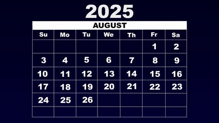 August calendar August month calendar. August 2025 calendar page.