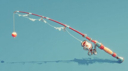 Colorful Kite Soaring in Blue Sky with Playful Fish Design Symbolizing Joy and Freedom of Flight