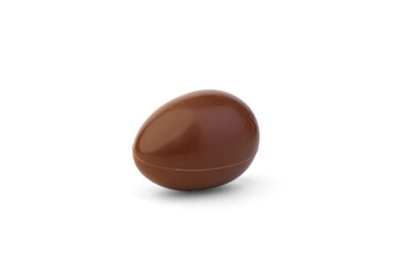 Chocolate egg isolated on white background.
