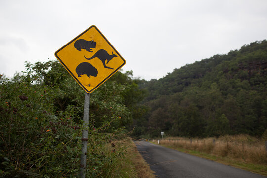 Australian animal roadsign
