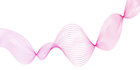 Flowing pink lines create a dynamic wave pattern against a white background, showcasing movement and elegance