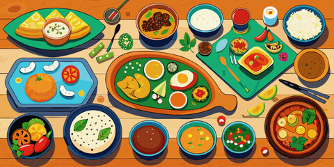 Seamless Easter egg patterns featuring pizza, cheese, and vegetable illustrations for a delicious, hot Italian meal design