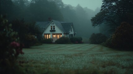 Early Morning, Dew on the Lawn