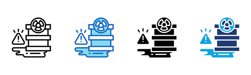 Hazardous Materials icon Multi Style Vector Illustration