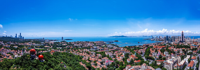 Panoramic View of Coastal Cityscape