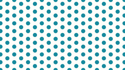 Cheerful teal polka dot seamless pattern on white. Versatile vector for kids, fashion, packaging, and digital backgrounds.
